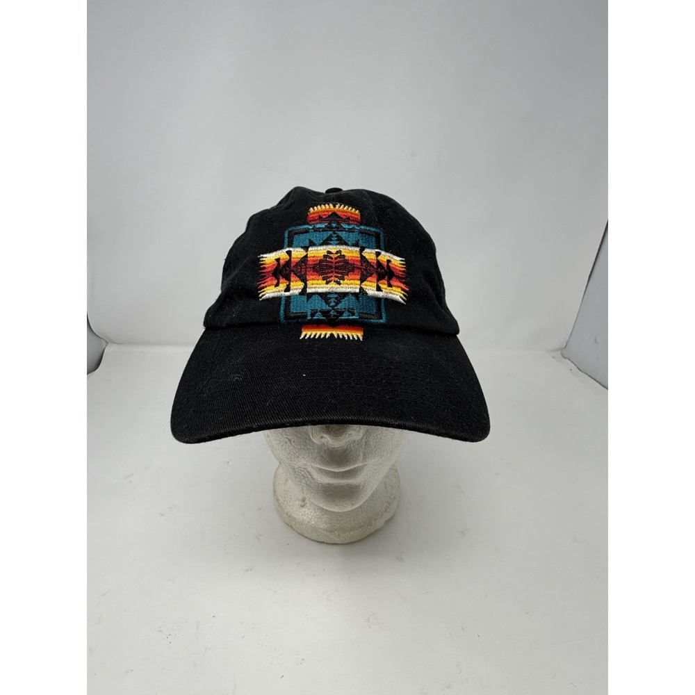 Pendleton Hat Adjustable Cap Black Chief Joseph Style Geometric Embroidered Mens